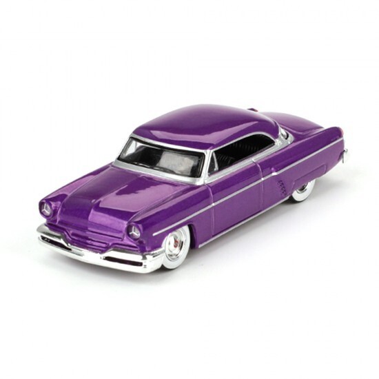 Mini GT 1:64 Diecast Model Car Lincoln Capri Hot Rod 1954 Purple Metallic