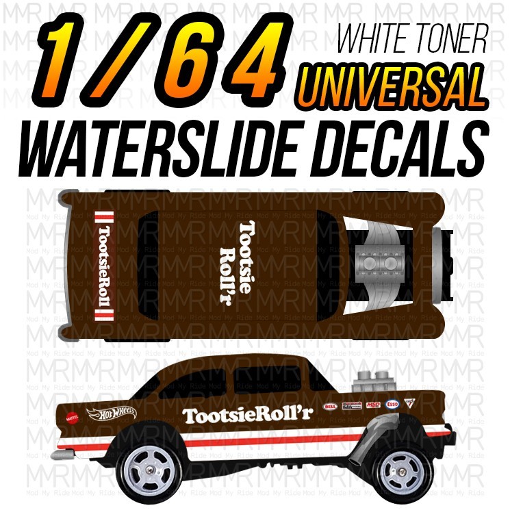 1/64 Scale SKITTLES M&M TOOTSIE White Toner Universal WaterSlide Decals for Hot