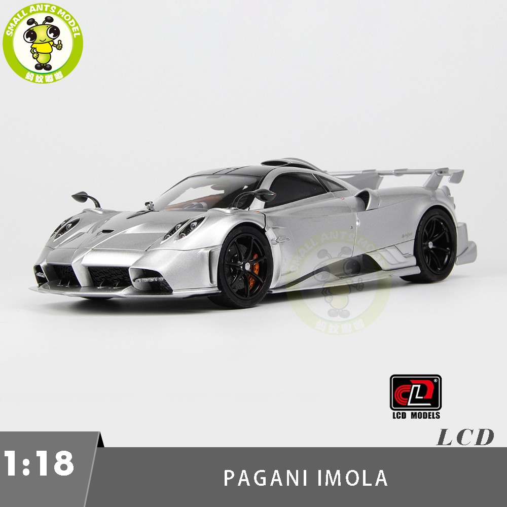 1/18 LCD Pagani Imola Silver Diecast Model Car Gifts For Father Friends