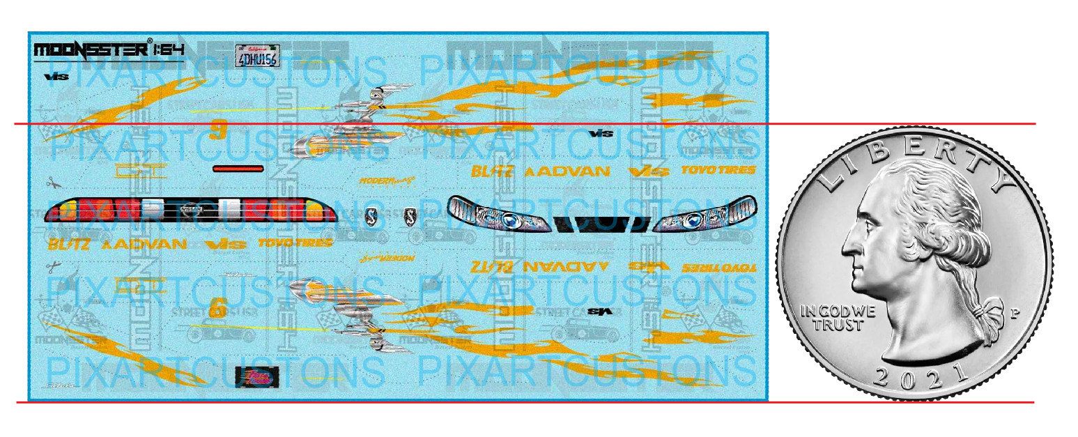 White Toner Water Slide Decal Nissan Silvia 240SX S14 Fast&Furious For H-W 1/64