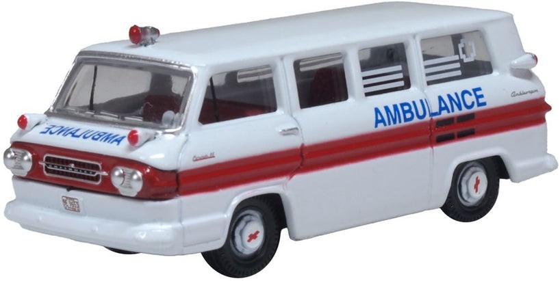 OXFORD DIECAST 1961 CHEVROLET Greenbrier Ambulance HO 87CG61002 NEW RELEASE