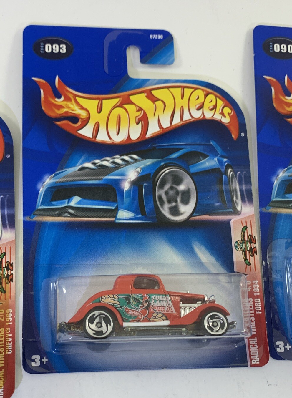 Hot Wheels 2003 Cadillac, Ford 1934, Mazda Miata, 56 Flashsider, Chevy 1969 L5