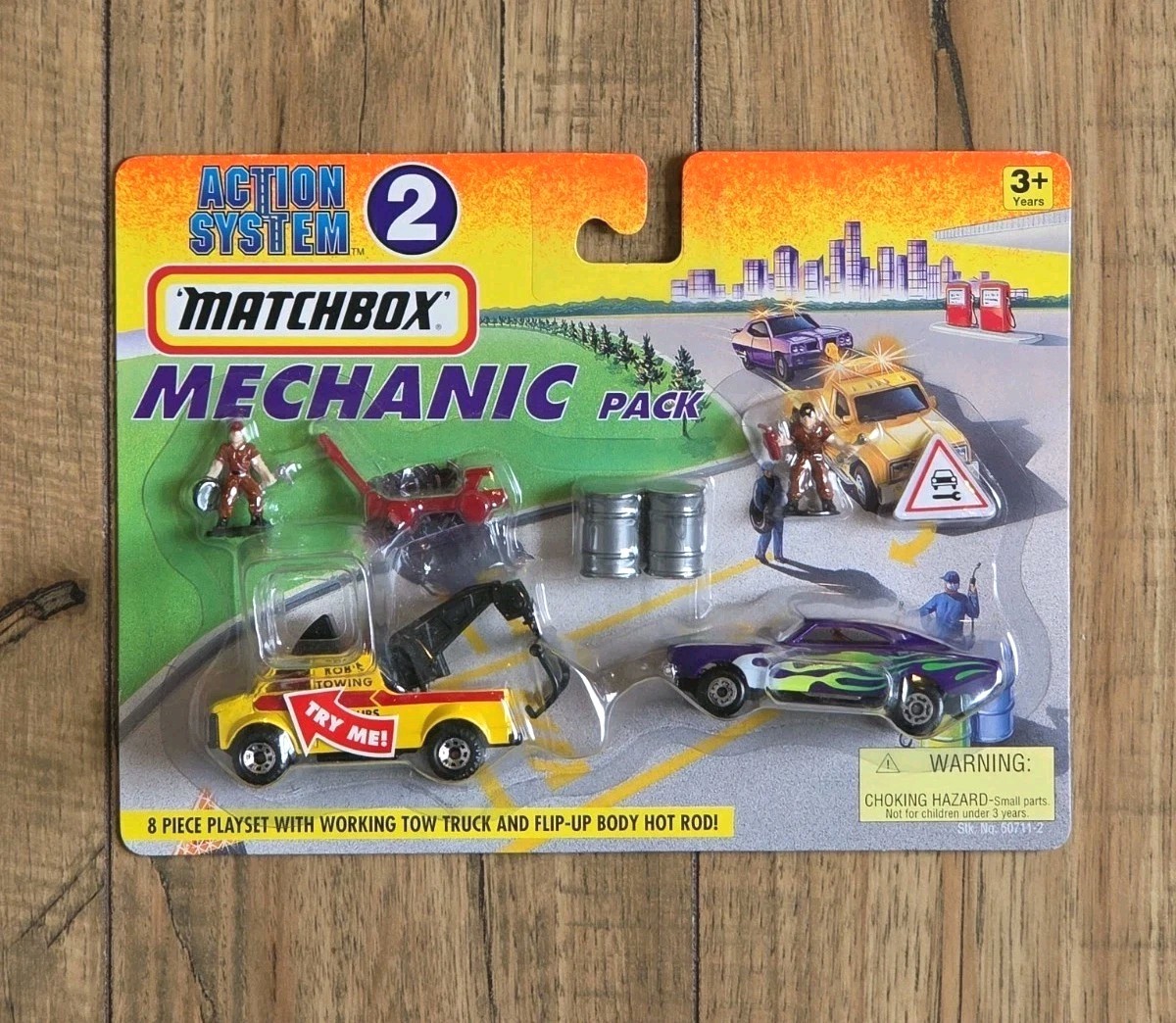 1996 Matchbox Action System Mechanic Pack w/ 68 Hemi Charger Rob’s Towing