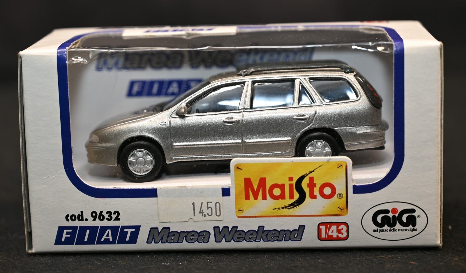 Maisto 1/43 Scale Fiat Marea Weekend Silver Diecast Model Car Station Wagon