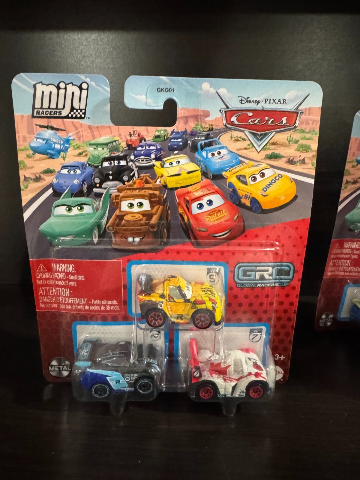 Disney Pixar Cars Mini Racers 3 Pack NEW Sealed Lightning Mater DJ Snot Rod Shu