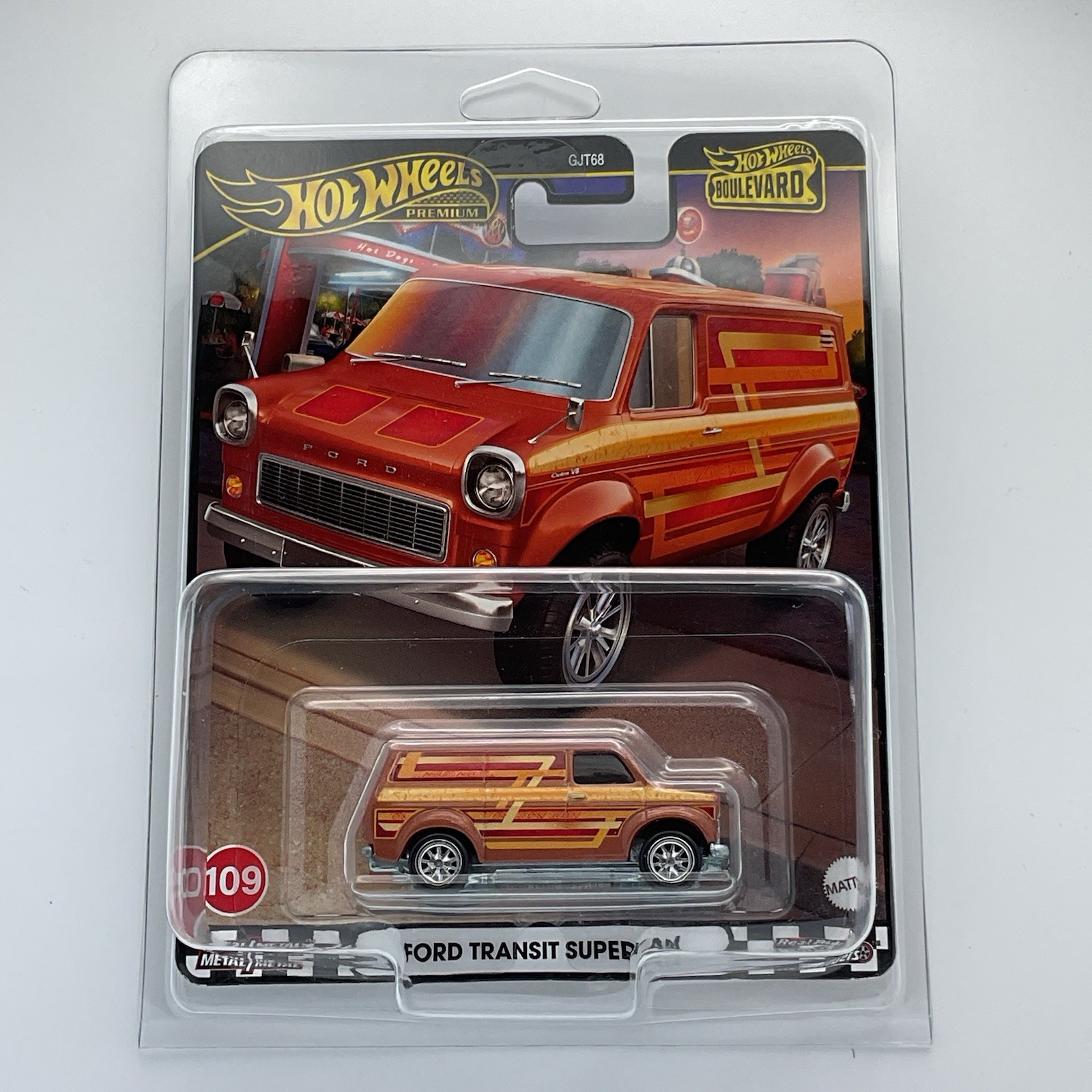Hot Wheels Premium Boulevard Ford Transit Supervan With Protector
