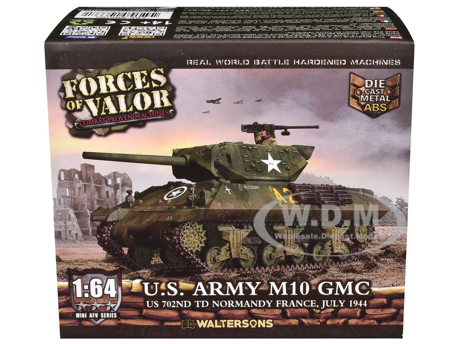 US ARMY M10 GMC TANK “702ND TD-NORMANDY” 1/64 MODEL BY FORCES OF VALOR 805105