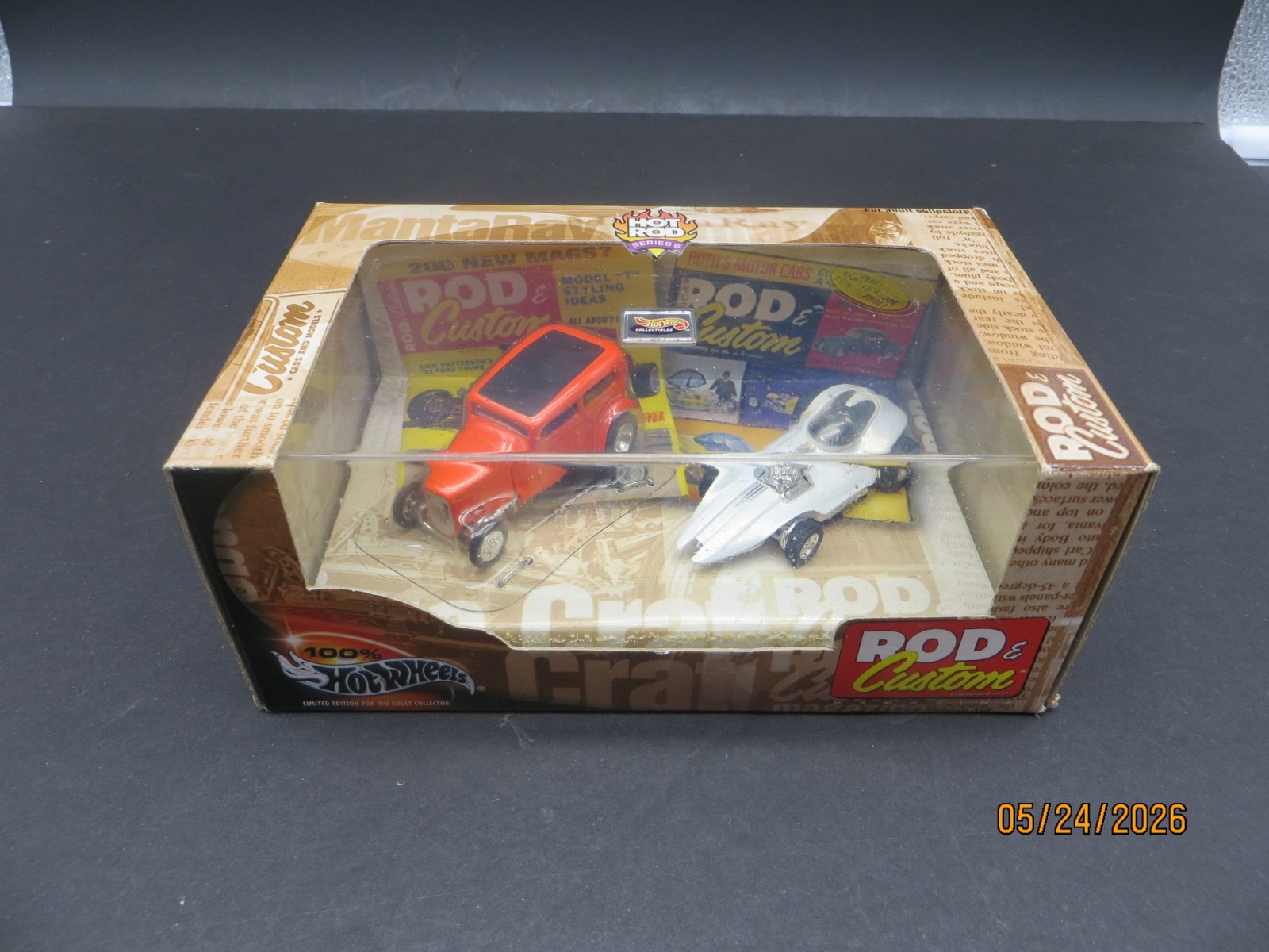Hot Wheels Hot Rod series Rod & Customs Orange Crate & Manta Ray