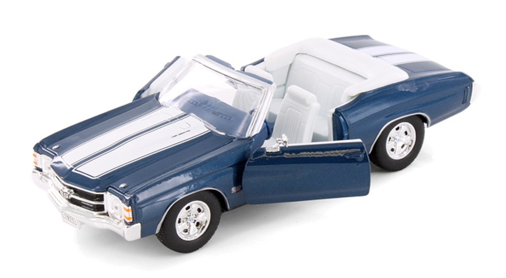 1971 Chevrolet Chevelle SS 454 1/24 Scale Diecast Model by Welly – BLUE