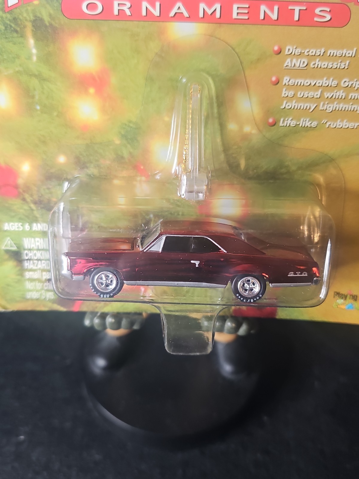 Johnny Lightning 1967 Pontiac GTO. Rare,VHTF! ’01 Holiday Muscle Ornaments Srs.