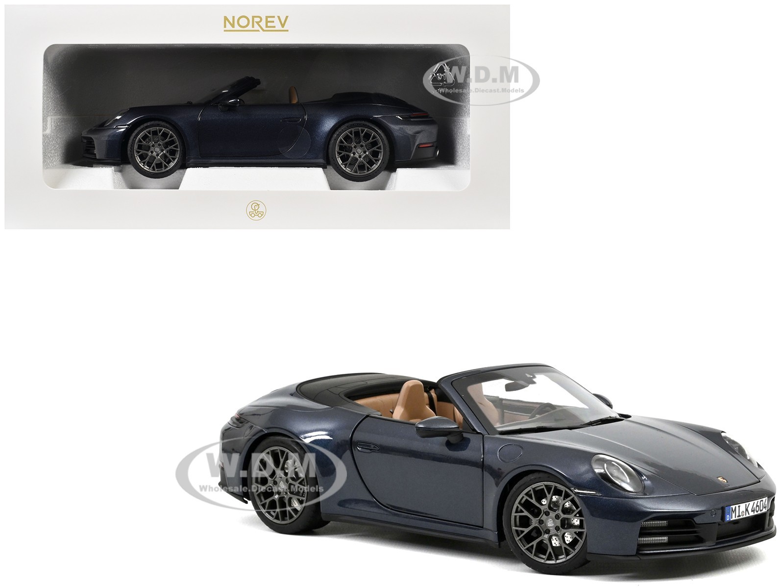 2024 PORSCHE 911 CARRERA S CABRIOLET YACHTING BLUE 1/18 DIECAST BY NOREV 187180