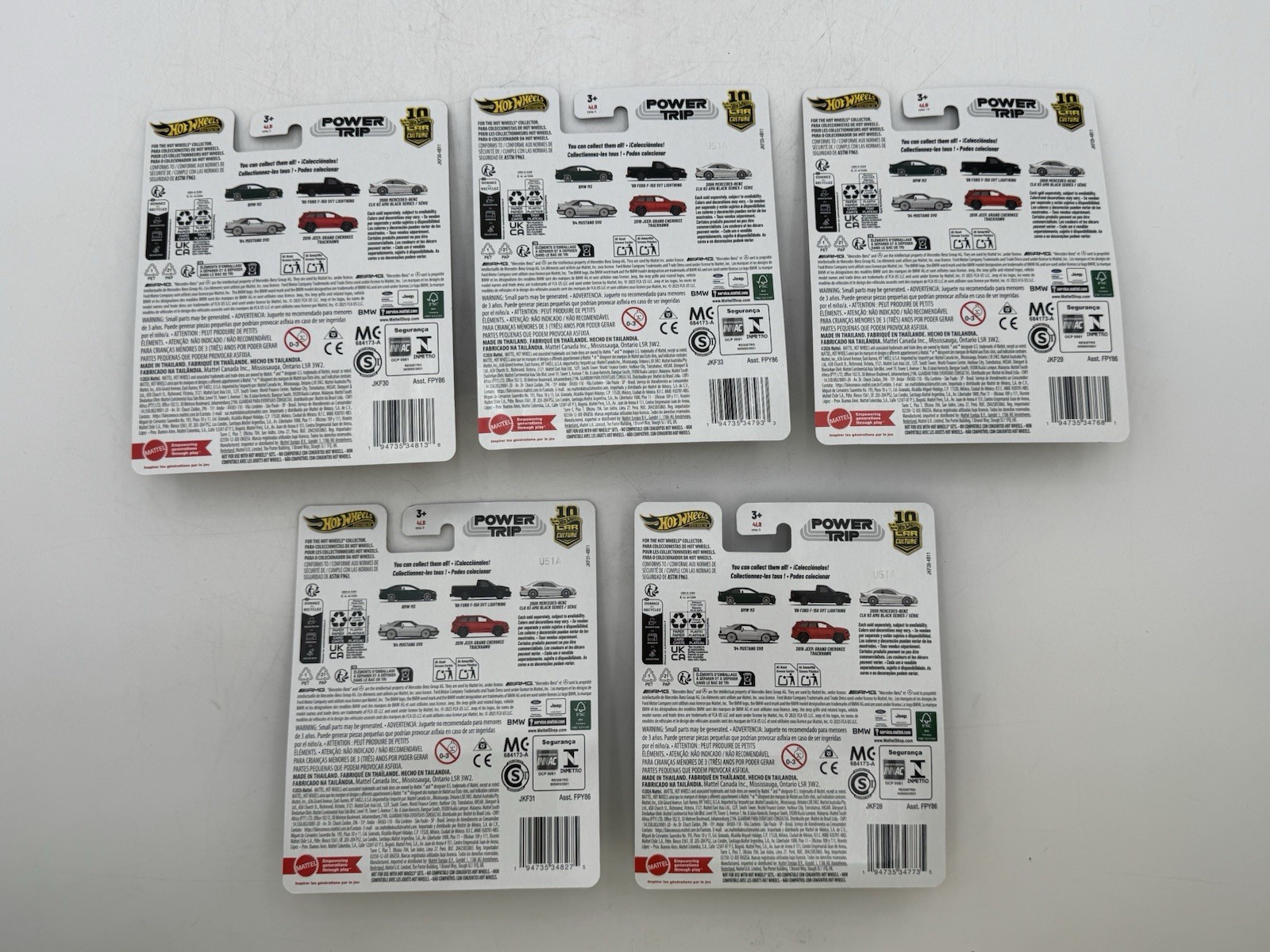 Hot Wheels Premium Car Culture Power Trip Complete Set of 5 Cars – 1:64 Diecast