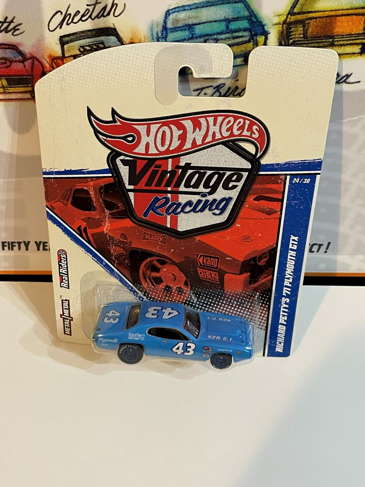 Hot Wheels Vintage Racing Richard Petty’s ’71 Plymouth GTX 24/30