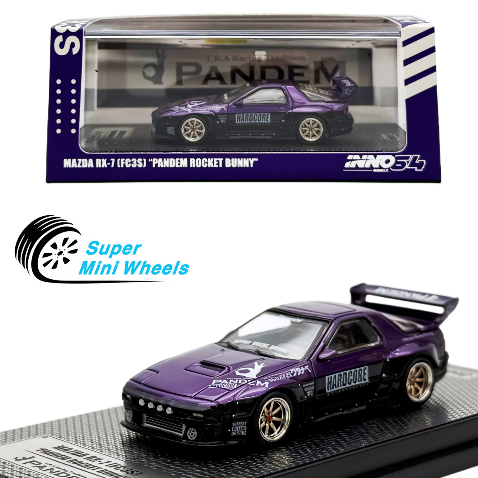 INNO64 1:64 Mazda RX-7 FC3S “Pandem Rocket Bunny” Purple