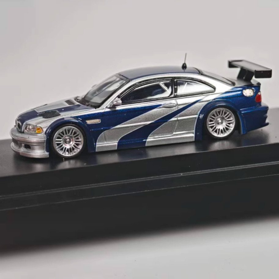 MJ 1:64 BMW M3 GTR NSF Need for Speed Diecast Coating Alloy Car Model Gift Home