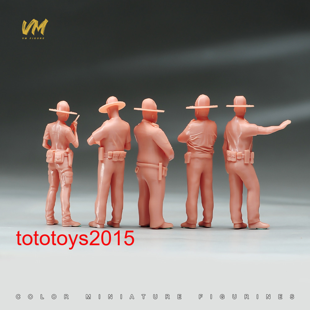 1/64 1/87 1/72 US Patrol Police Men Lady Scene Miniature Figures Doll Model Toy