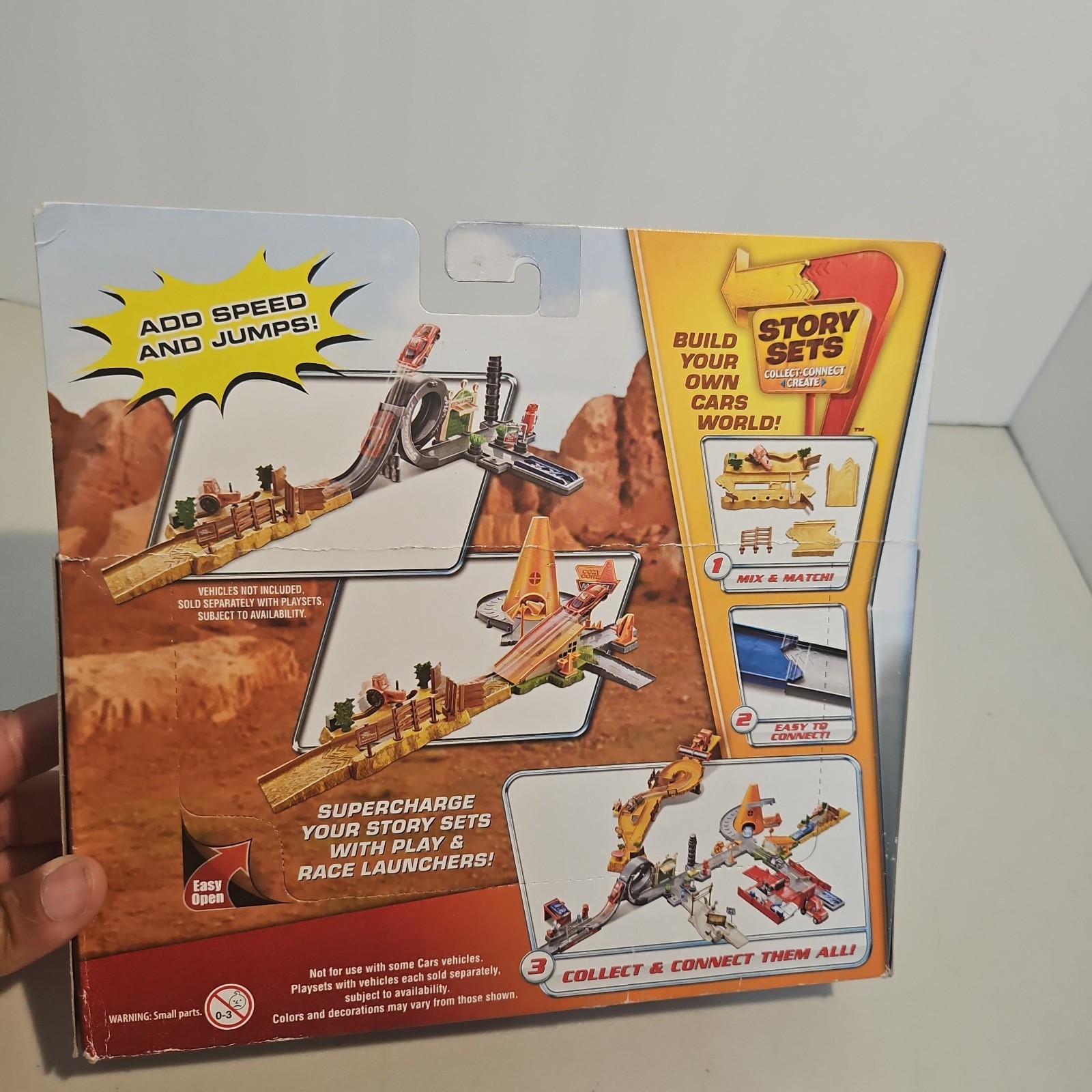 New! Disney Pixar Cars Connect to Story Set Tractor Tippin’ Play & Race Launcher