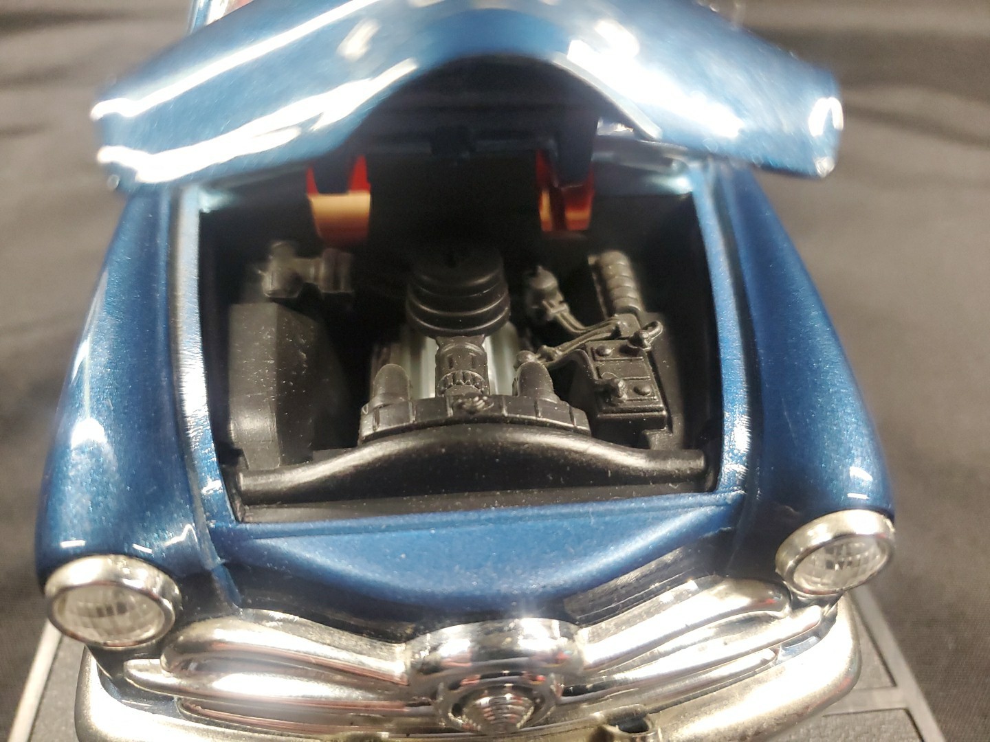 1/18 Mira Golden Line 1949 Ford Custom Convertible Blue W/ Baseplate See Pics **