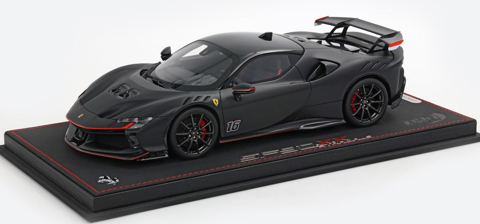 Ferrari SF90 XX Stradale Race #16 Matt Black in 1:18 scale by BBR