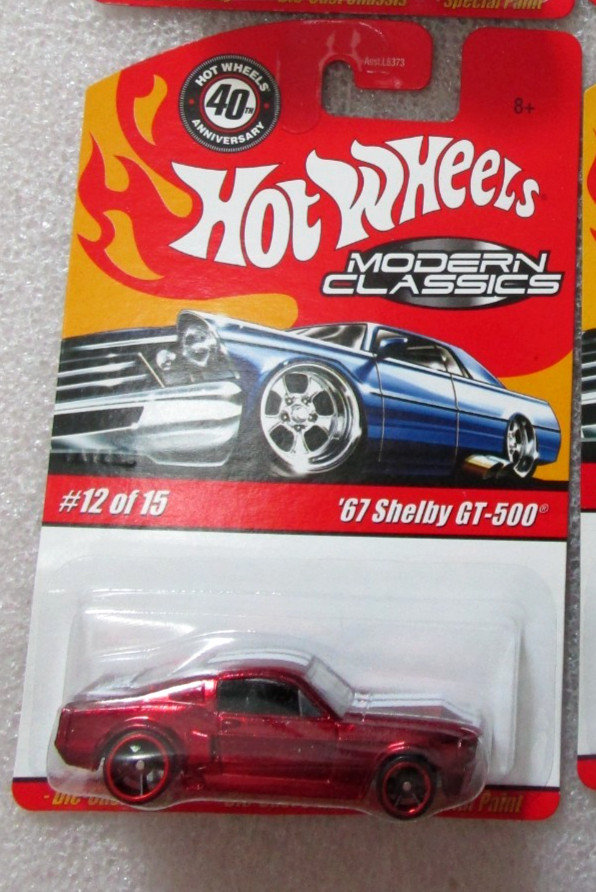 Hot Wheels Modern Classics 2008 ’67 Shelby GT-500 #12 Spectraflame Red + Red Rim