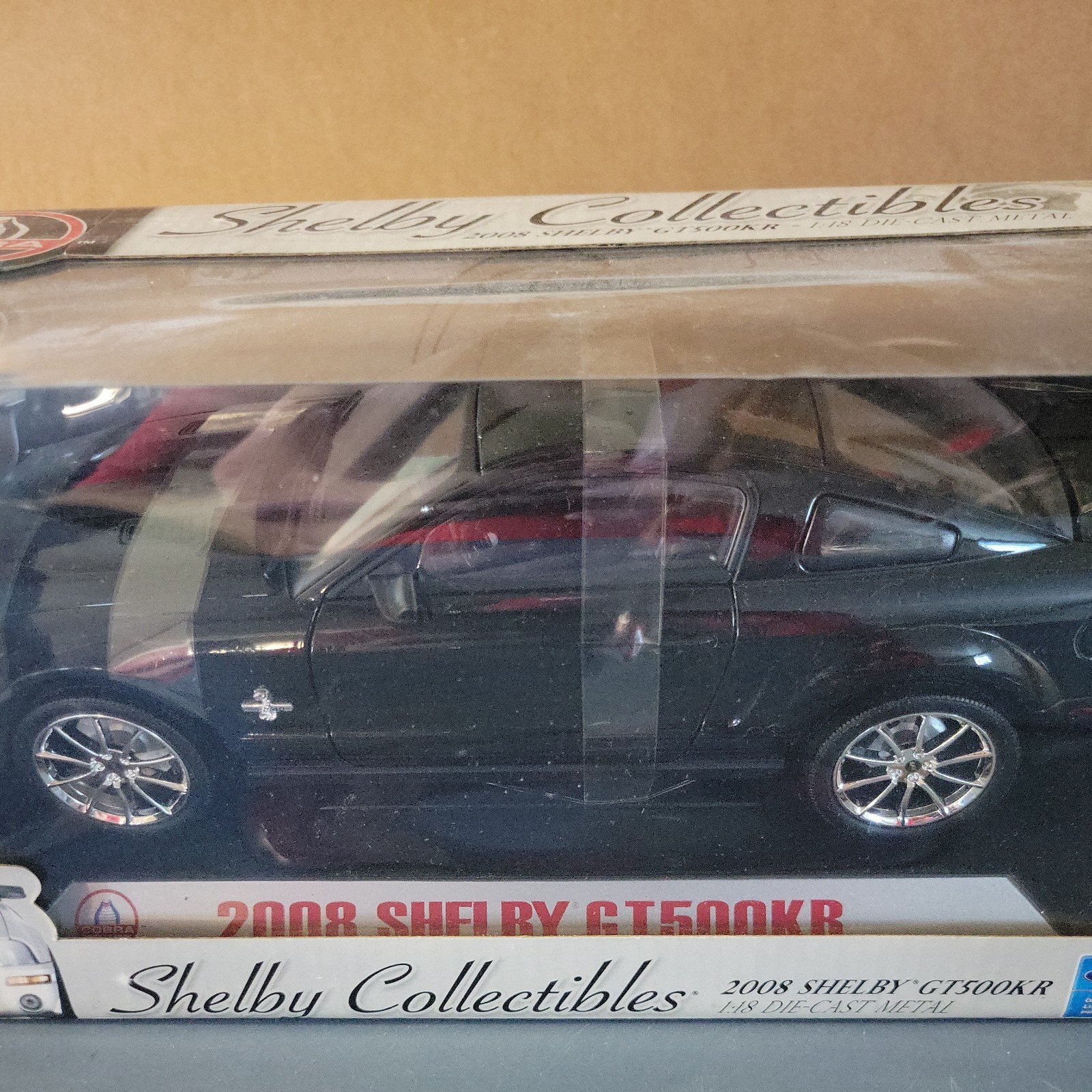 Shelby Collectibles 1:18 2008 Ford Shelby GT500KR Black Diecast Unopened Box
