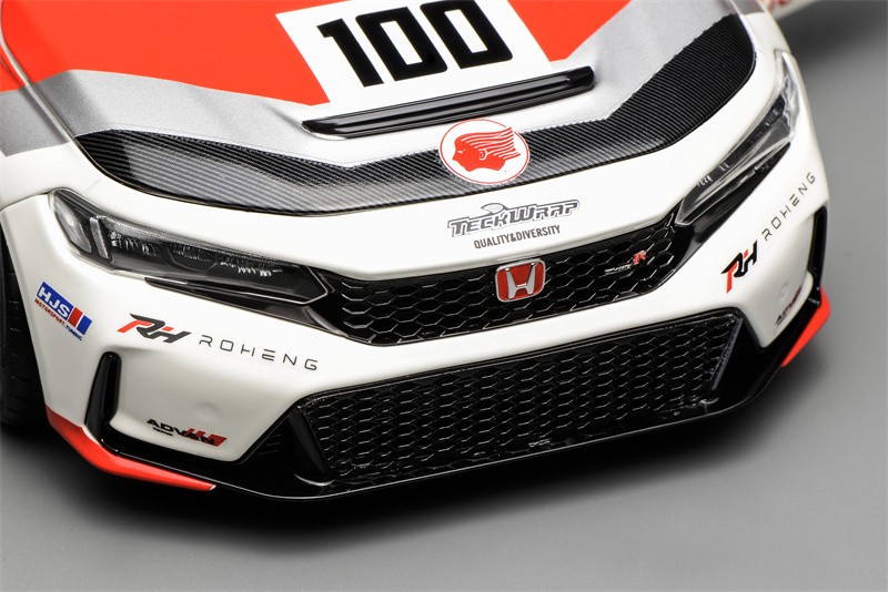 MH 1/18 Honda Civic Type R FL5 Idemitsu Limited 499 Diecast Model Car Blue/Red