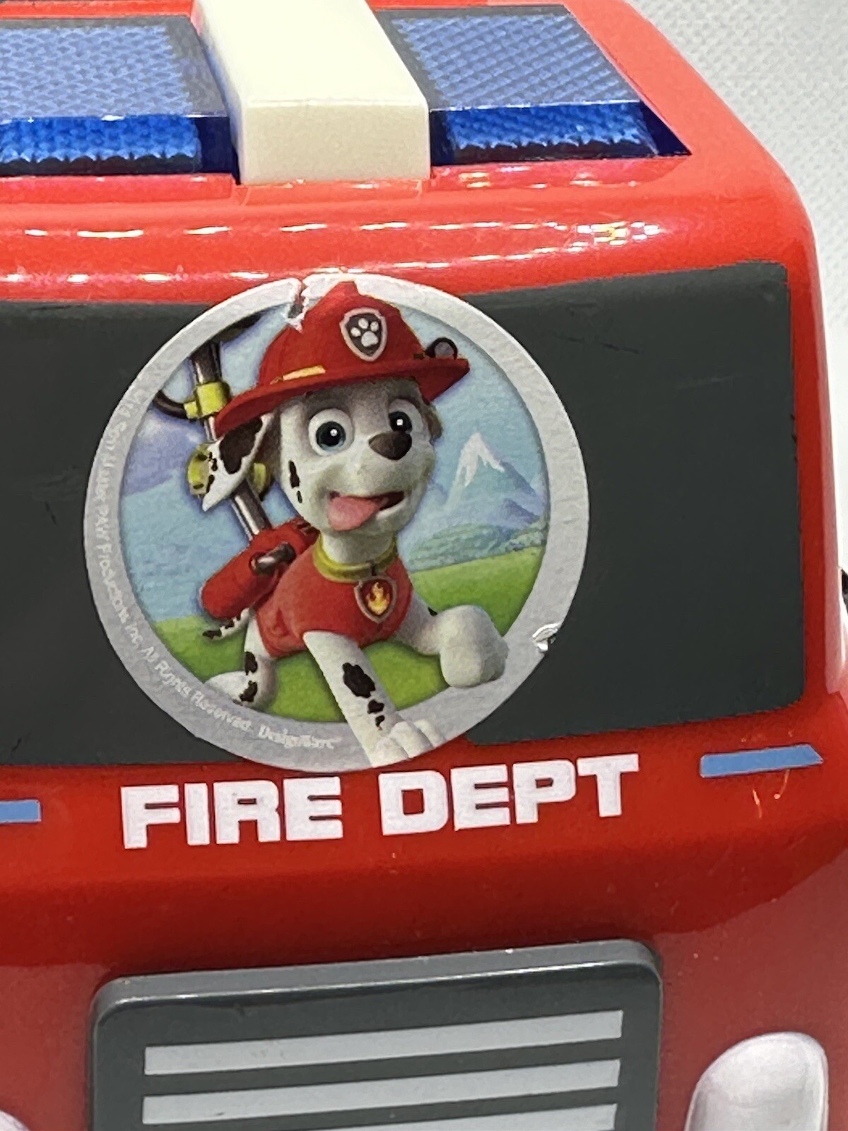 Manley Red Plastic Fire Dept Fire Truck 2009 Lights And Sound Works