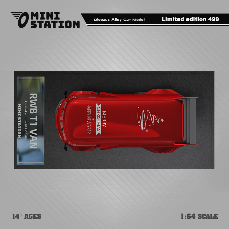 Mini Station 1:64 T1/RWB 964/992 GT3 SUP 2024 Christmas Model Car