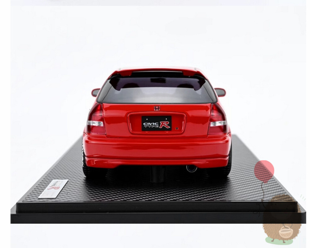 IG 1/18 Honda CIVIC EK9 Type R Resin Model Car Diecast Hobby Ornaments Gifts Red