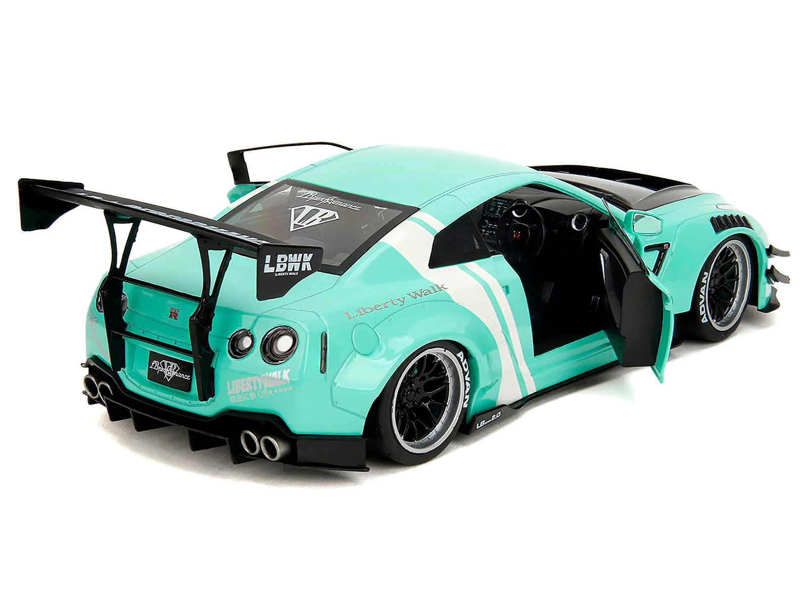 Nissan GT-R (R35) Liberty Walk Body Kit 2.0 RHD (Right Hand Drive) Light Blue w