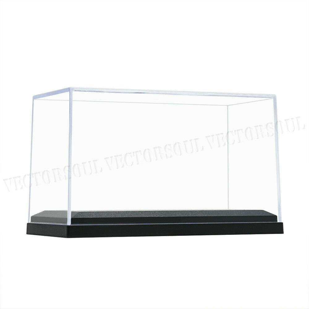 Small Clear UV Acrylic Plastic Display Box Case Dustproof Protection Toy Decor