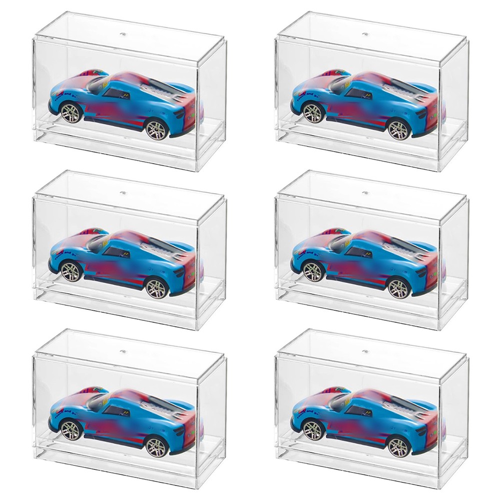 6/12x Clear Acrylic Display Case Storage Box For 1/64 Scale H-W Model Car