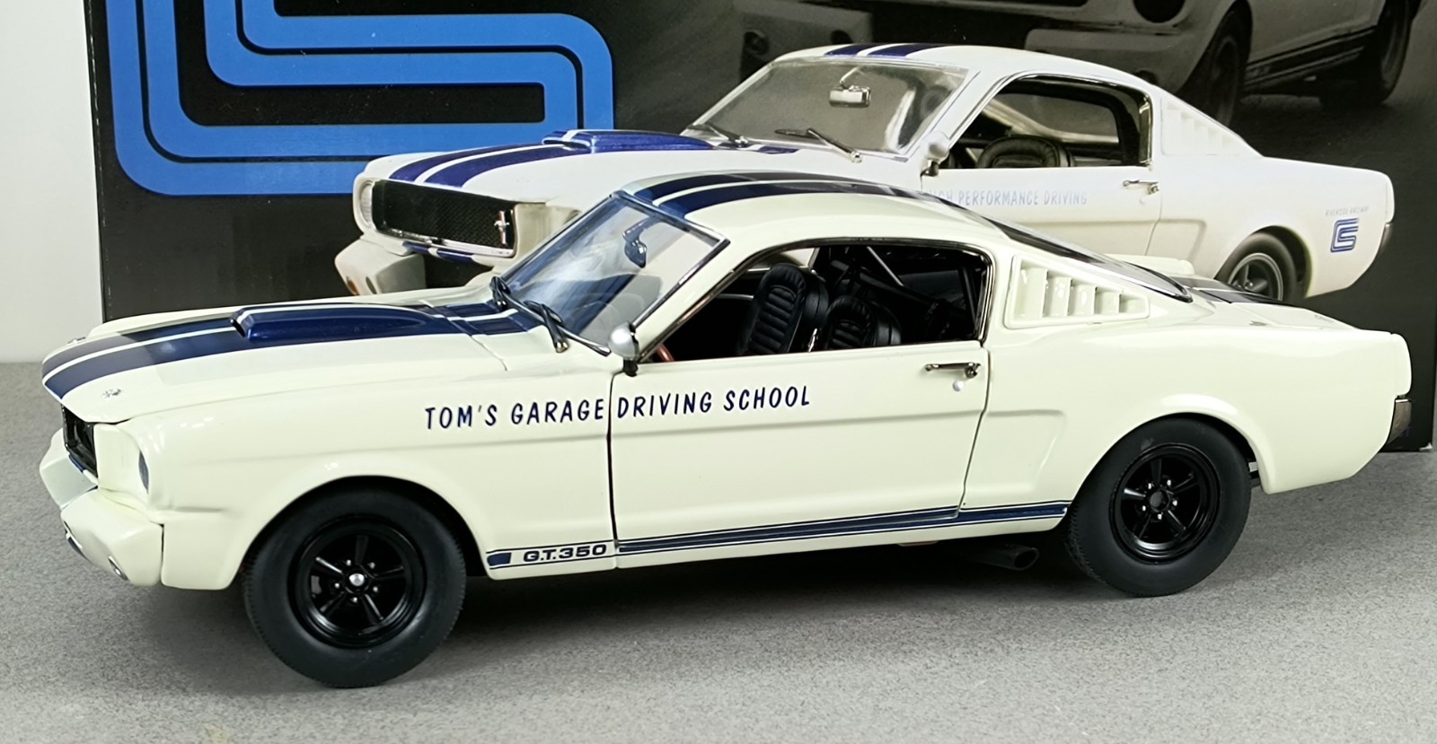 Acme Tom’s Garage 65 Shelby Mustang GT 350 “Driving School” 1:18 RARE # 87 /102