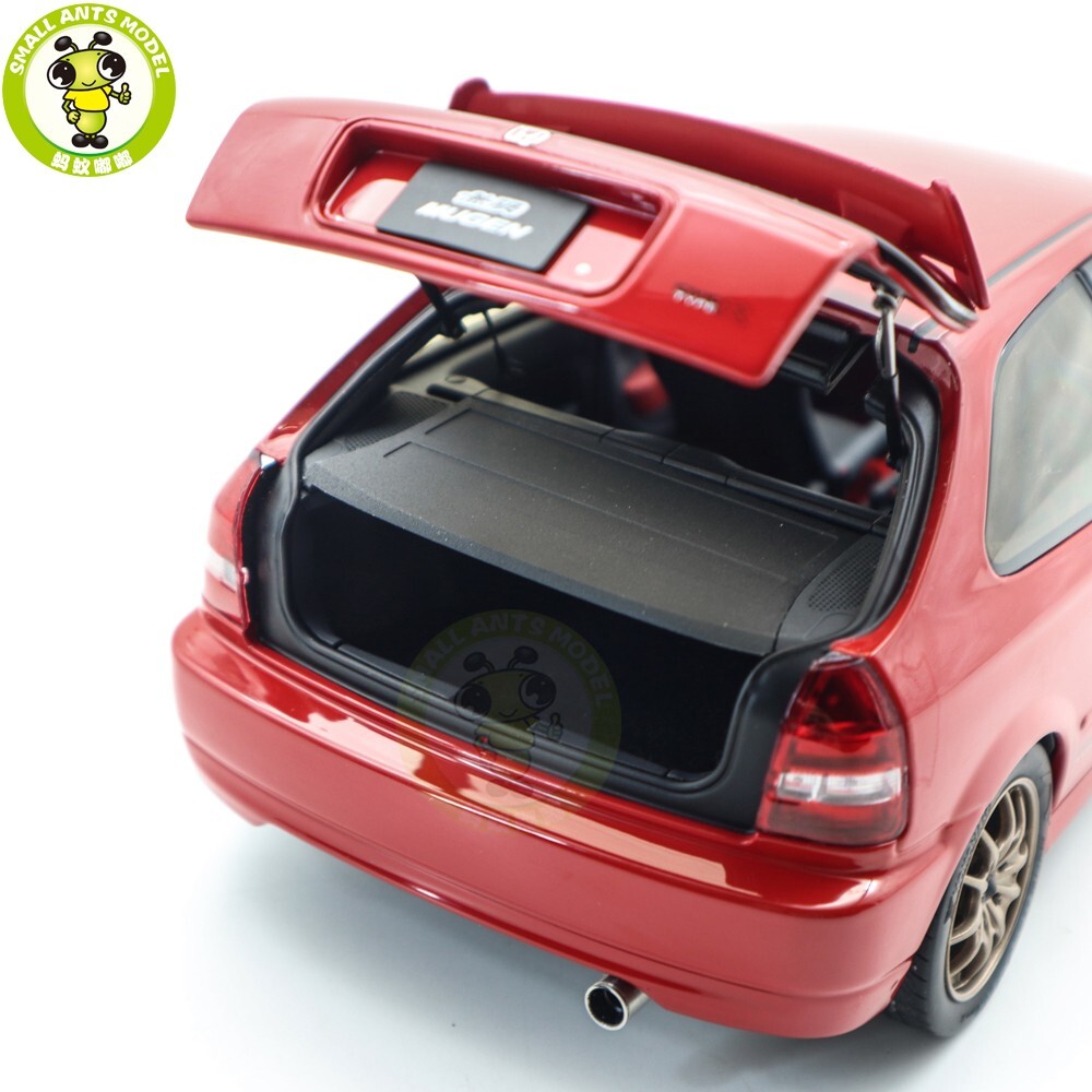 1/18 MOTORHELIX Honda CIVIC Type R EK9 MUGEN POWER Red Diecast Model Car