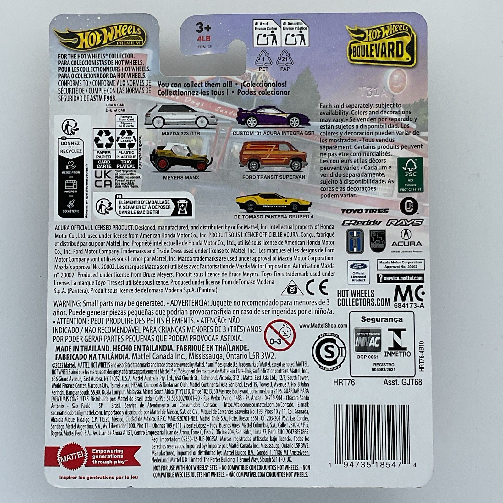 Hot Wheels Premium Boulevard Ford Transit Supervan With Protector