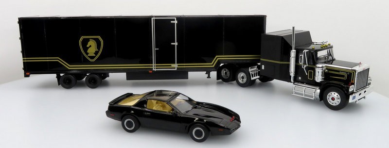 1980 GMC General Tractor w/ Trailer & 1982 Pontiac Firebird Trans Am: Knight Set