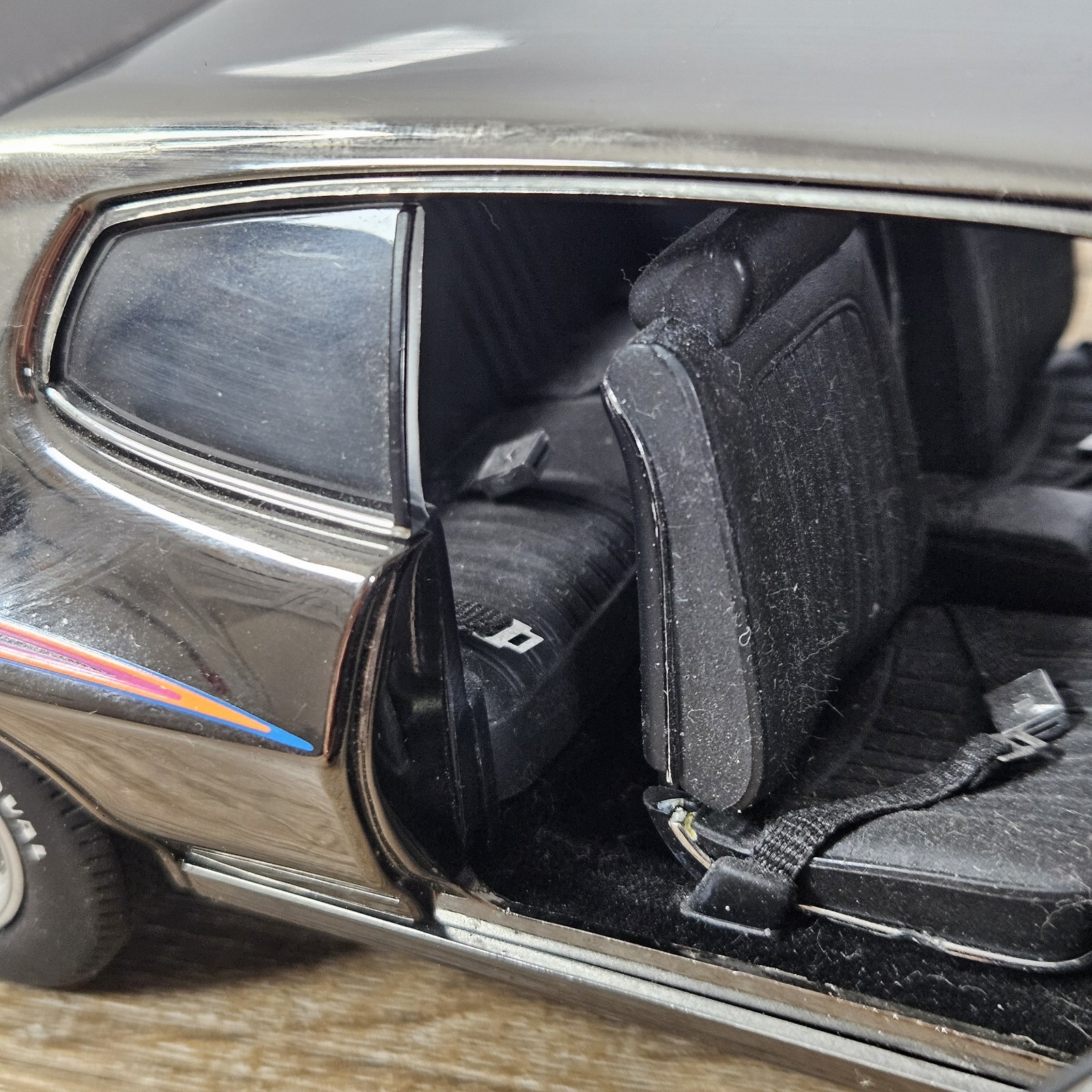 GMP 1970 Pontiac GTO Judge Black Chrome 1:18 Scale Diecast Opening Hood Doors