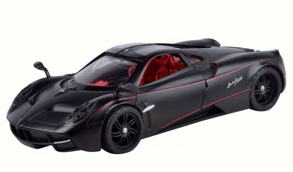 Diecast Black Pagani Huayra GT Racing 1/24 Motor Max New