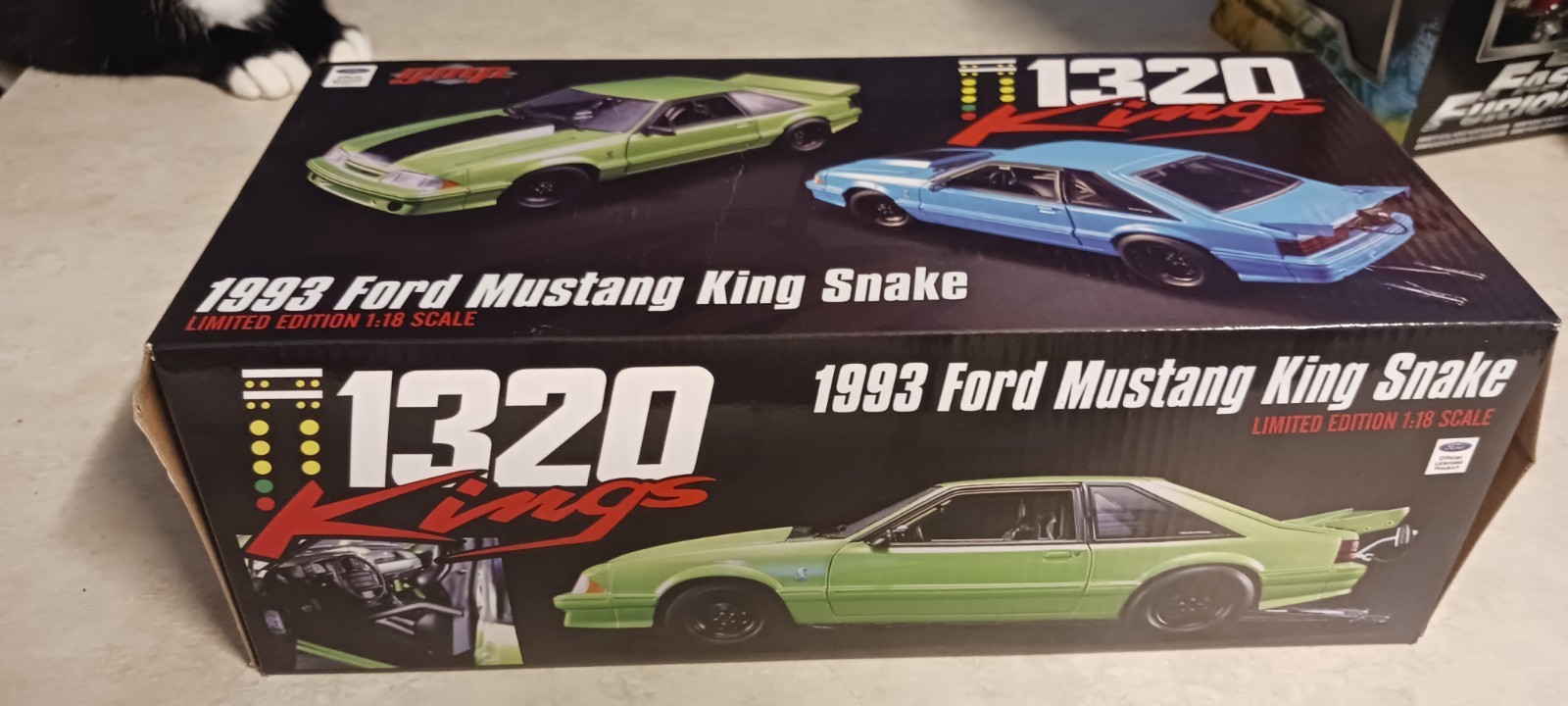 1 18 GMP 1320 Drag Mustang Blue