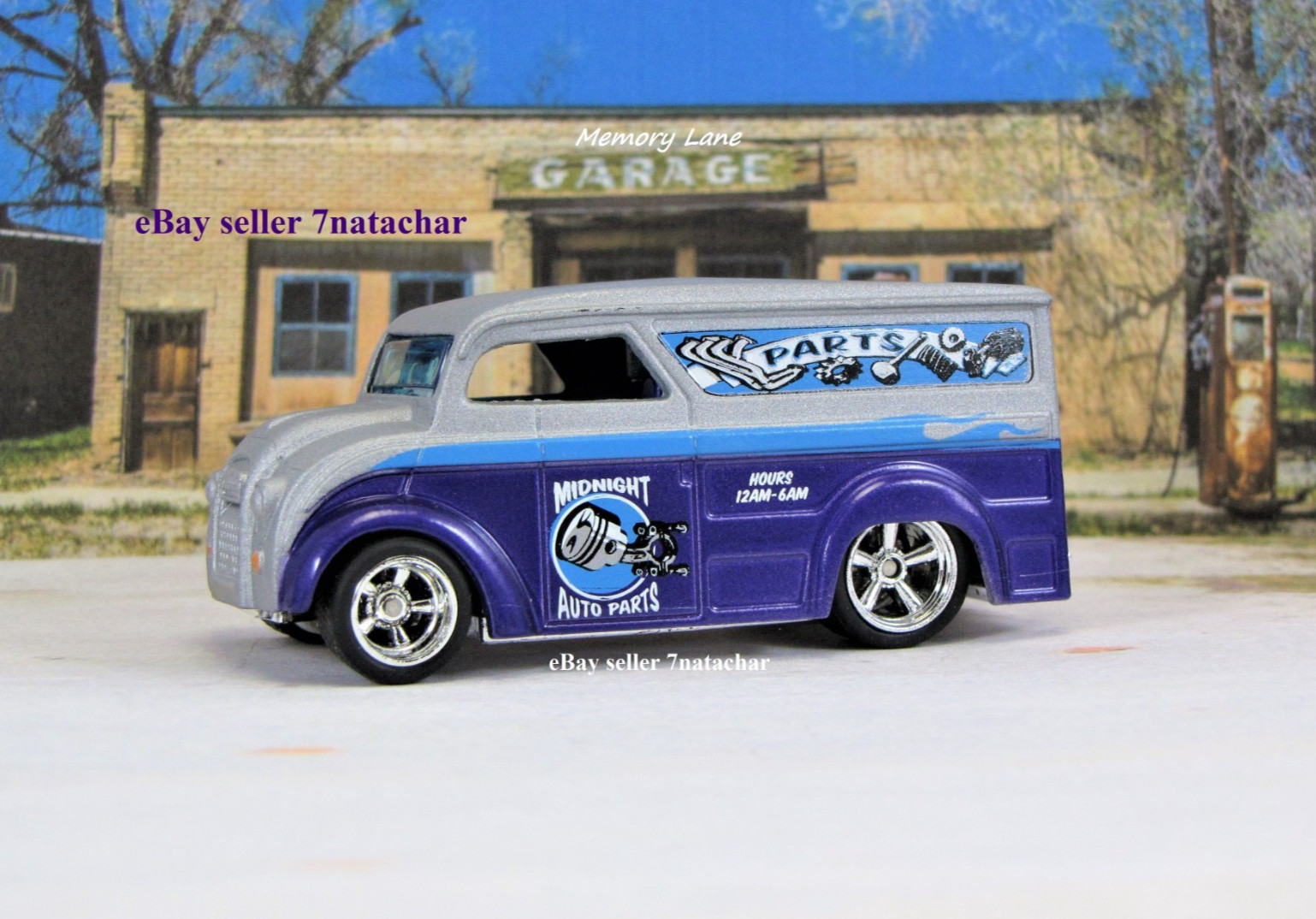 1950s Retro Parts Shop Panel Truck Hot Rod Van Hauler Model Delivery C