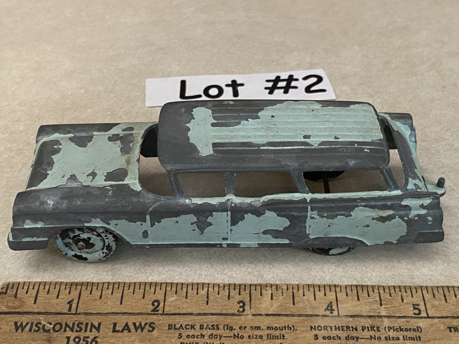 Vtg LOT of 3 -1950s TOOTSiE TOY Cars & Truck *Oil Tanker *Rat Rod *Ford Sedan #2