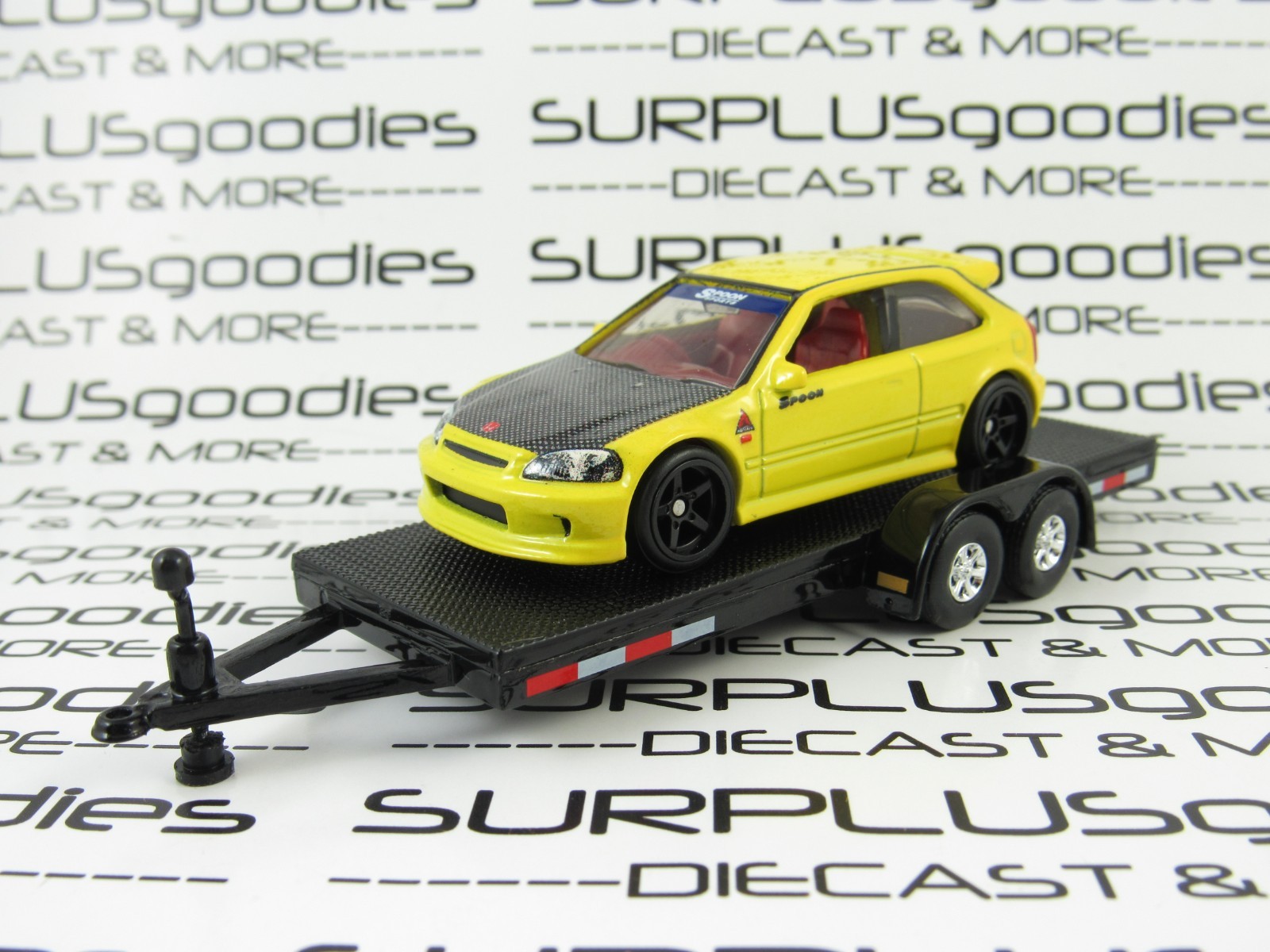 Hot Wheels LOOSE Track Day: Spoon Sports 1999 HONDA CIVIC Type-R (EK9) w/Trailer