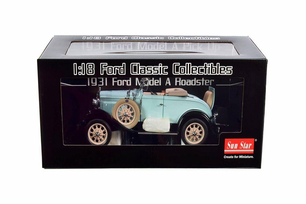 1931 FORD MODEL A ROADSTER 1/18 scale DIECAST CAR SUN STAR 6126