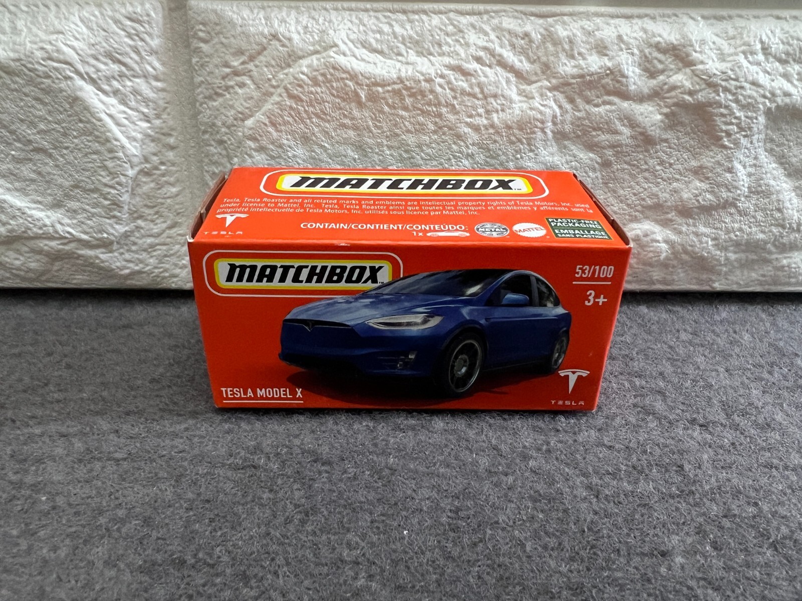 Matchbox Tesla Model X 53/100 UK CA Blue