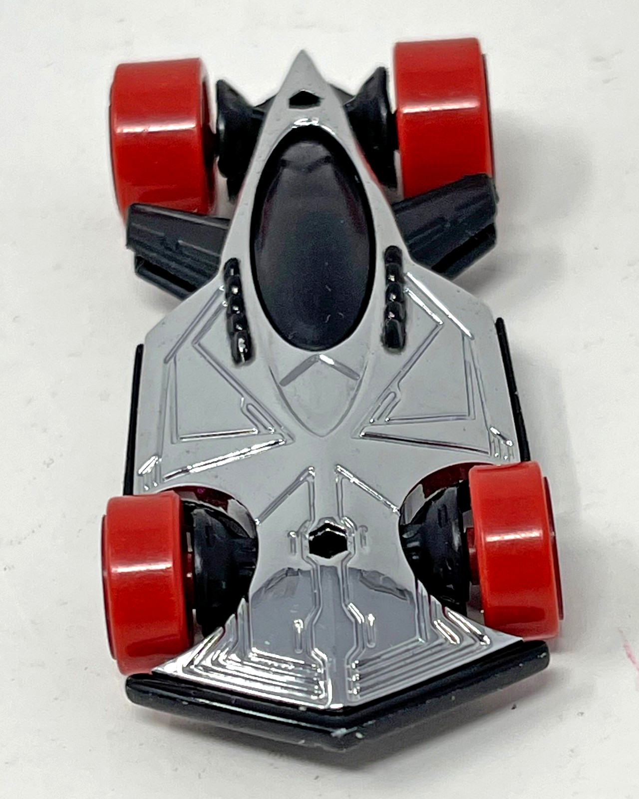 Hot Wheels Battle Force Silver Black Red Saber Car 1:64 Scale Used