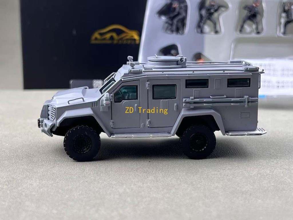 MVA 1:64 Gray Bearcat AFV Armored Vehicle Figures Model Diecast ABS Car BN