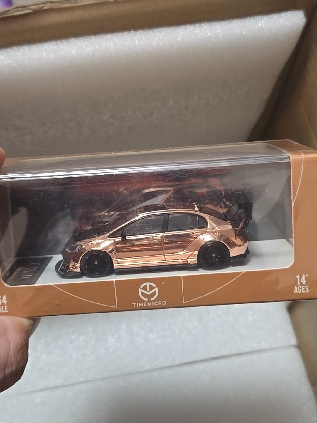 Time Micro 1:64 Honda Civic Type R Bronze Chrome Rare Diecast