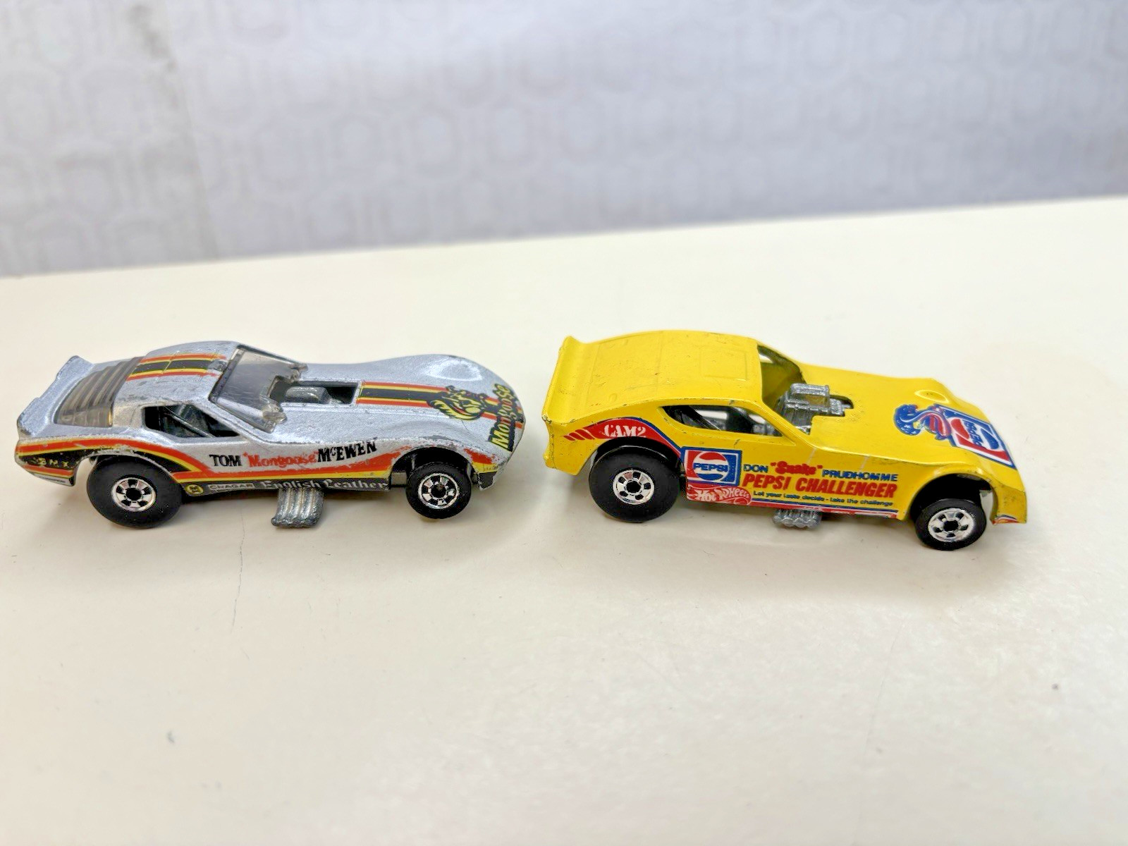 Lot Vintage Hot Wheels Pepsi Challenger Mongoose Funny Car Dragster 1977