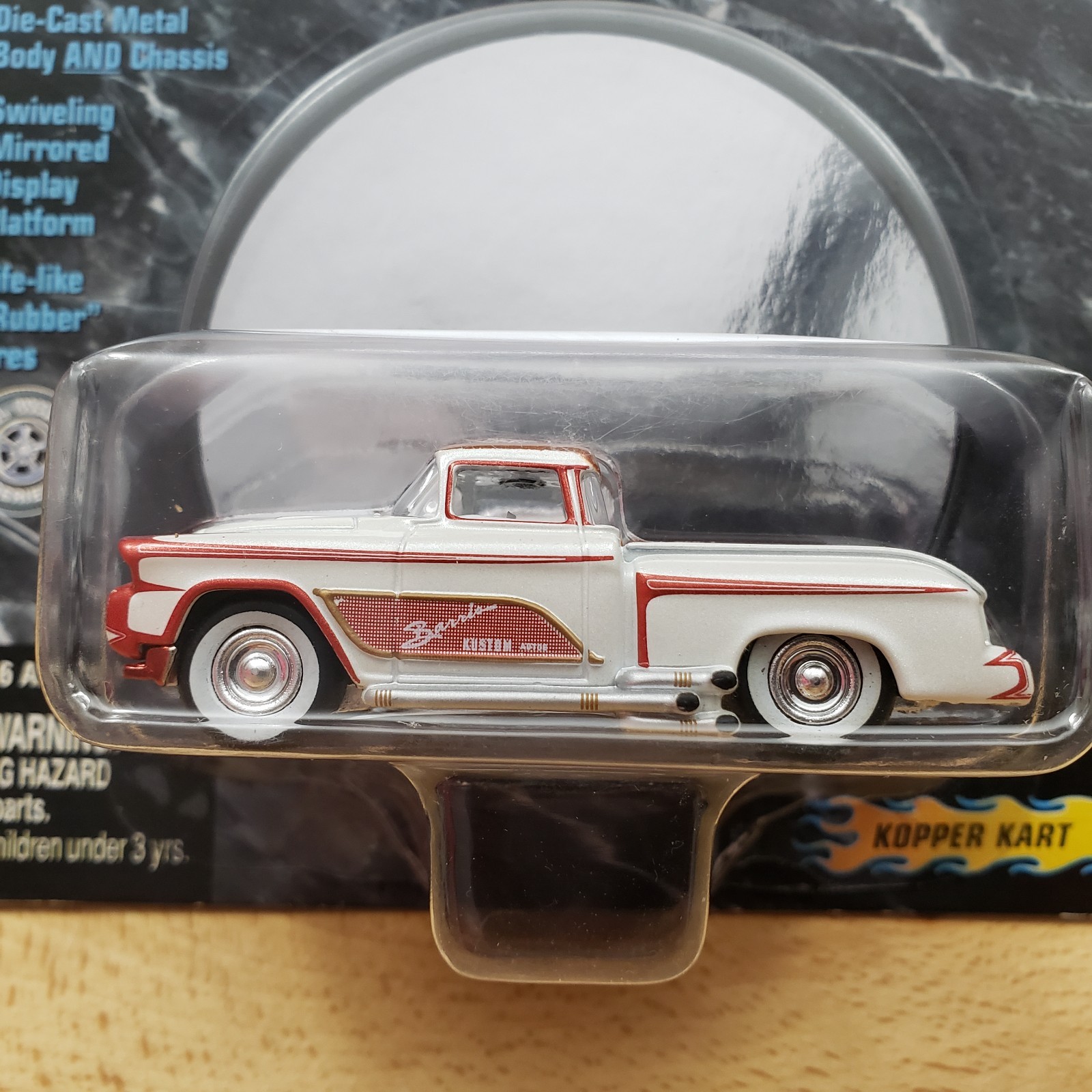 Johnny Lightning Show Rods Kopper Kart Custom Chevy Truck Mirrored Display 1:64