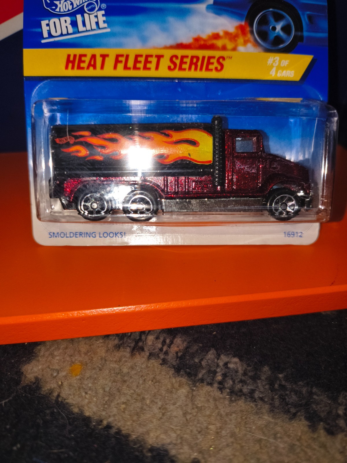 1997 Hot Wheels PETERBILT TANK TRUCK #539 🔥 dark red cab;chrome base;Heat Fleet